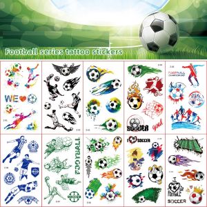 10PCS Temporary Tattoos Football Soccer Fan Fake Tattoo Sticker Temporary Tattoo Sticker Sleeves Waterproof Man WS002 h260610