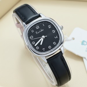 KOUTAKE#1790 นาฬิกาข้อมือสายหนังผู้หญิง ดีไซน์เลขครบ หน้าปัด28มิล สไตล์มินิมอล ตั้งให้พร้อมใช้งาน พร้อมส่ง