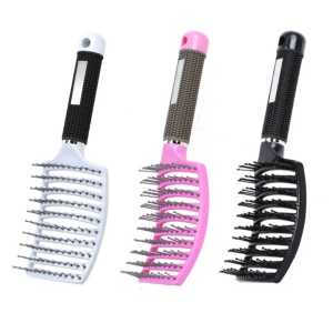 Curved Vented Brush Anti-Static Comb Wet Dry Hair Hairdressing Styling Tools for Men Women