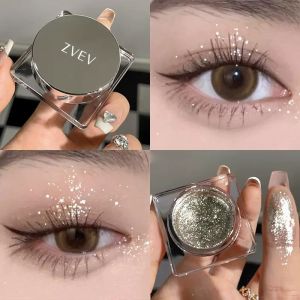 4 Colors Glitter Punk Diamond Smoky Eyeshadow Body Face Shadow Highlighter Powder Cream Dark Black Gel Texture Palette Makeup Cosmetics