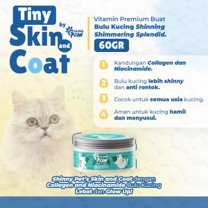 Tiny Skin and Coat by Golden Paw Vitamin Premium Pelebat Bulu Kucing 60gr