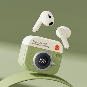 🎧COD+original+Ready Stock🎧TWS Cartoon Camera Earbuds Wireless Semi-Open-Back Bluetooth Headphones 9D HIFI Stereo HD Calling Dolby Stereo Touc
