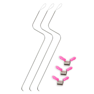 1 Set Metal Bead Bead Spinner Bead Spinner Hook Large Eye Curved Beading