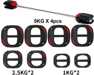 [SG Stock] Adjustable crocodile barbell 20kg and 30kg with weight plates. Stepper Stepping board Weight plates HIIT Workout weight training Home GYM Home Workout Body Training Build Muscle Gym Equipment Weight Lifting Man & Woman