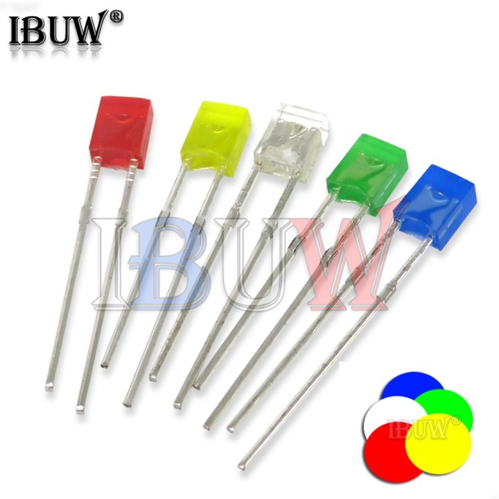 100pcs 2*5*7 Diodes Rectangle 2x5x7 Red To Red Light Emitting Diode 2*5