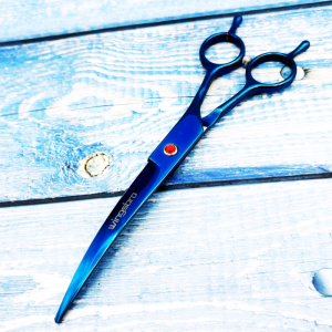 Wingsbro 7 inch Tông đơ cắt lông chuyên nghiệp tông đơ cắt lông thú cưng đầu cong thích hợp cho chó mèo và các loại thú cưng khác màu xanh da trời