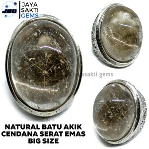 Natural Batu Akik Cendana Serat Emas CSE02