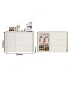 [PRE-ORDER] Custom-made curved sideboard ENF-grade kitchen cabinet for home use simple storage cabinet wall-mounted integrated storage unit