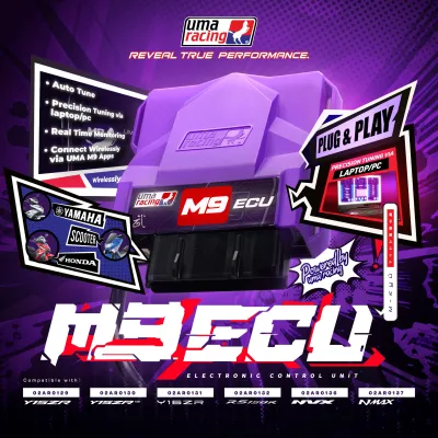 UMA Racing M9 ECU for Yamaha Sniper 150 V1 & V2 Yamaha Sniper 155 Yamaha Aerox V1/V2 Yamaha NMAX V1/V2