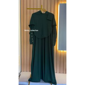 Yura Abaya Set BasicGamis Plain Umrah Daily Jersey
