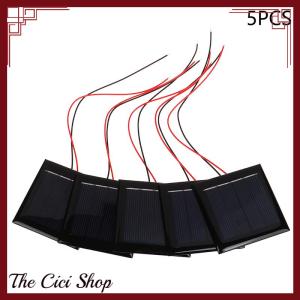 [The Cici Shop] Micro Solar Board Photovoltaic 5Pcs 2V120MA Solar Cells with Wires Solars Epoxy