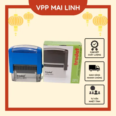 Khắc dấu tên dấu mộc tên cá nhân Trodat Printy 4911 - Làm con dấu theo yêu cầu liền mực siêu nét rõ chữ