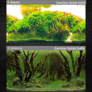 LEPET STICKER BACKGROUND AQUARIUM 2 SISI/ 30CM/40CM/50CM/60CM TIMBAL BALIK /AQUASCAPE / STIKER AKUARIUM / SCOUTLITE