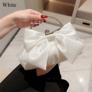 HEALMEYOU Chain Bowknot Evening Bag Gold Bright Silk Shoulder Bags Fashion Banquet Clutch Women Female