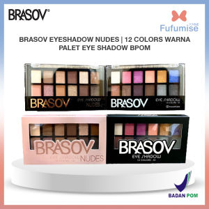 BRASOV Eyeshadow Nudes | 12 Colors warna | palet eye shadow BPOM