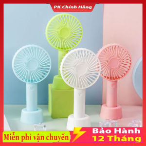 Quạt Cầm tay Quạt tích điện mini cầm tay để bàn nhỏ gọn 3 tốc độ gió kèm pin sạc Vuadienmay