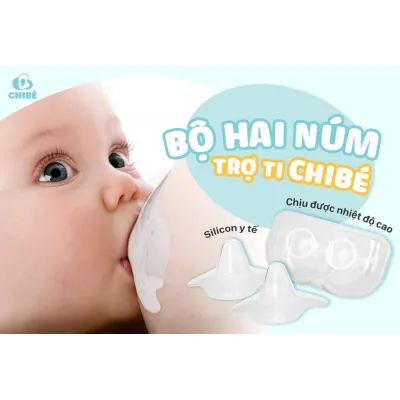 Núm Trợ Ti Chibé Hộp 2 Chiếc Hỗ Trợ Cho Bé Bú