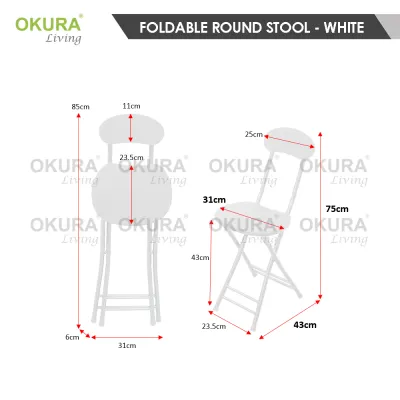 OKURA Portable Folding Chair Kerusi Lipat Indoor / Outdoor Home Living Office