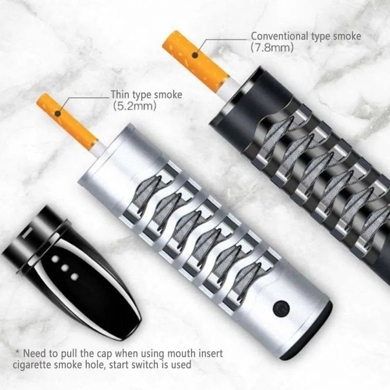 cigarette holder no smoke Can not drop the lampblack artifact, environmentally friendly cigarette  holder, smokeless gray lazy cigarette holder, no hood, cigarette lighter,  rechargeable, windproof lighter, filter high-tech