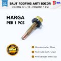 Baut baja ringan l baut Skrup Baja Ringan 12 x 30 (3cm) Harga Termurah- 100pcs   Mild Steel Bolts  roofing sekrup paku rivet rifet self drilling screw atap plafon seng galvalum alumunium besi kayu pvc fastener ecer canal c fiber glass sekrup. 