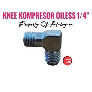 KNEE Kompresor Oiless Silent Elbow Fitting Pipa Drat 1/4 Inch