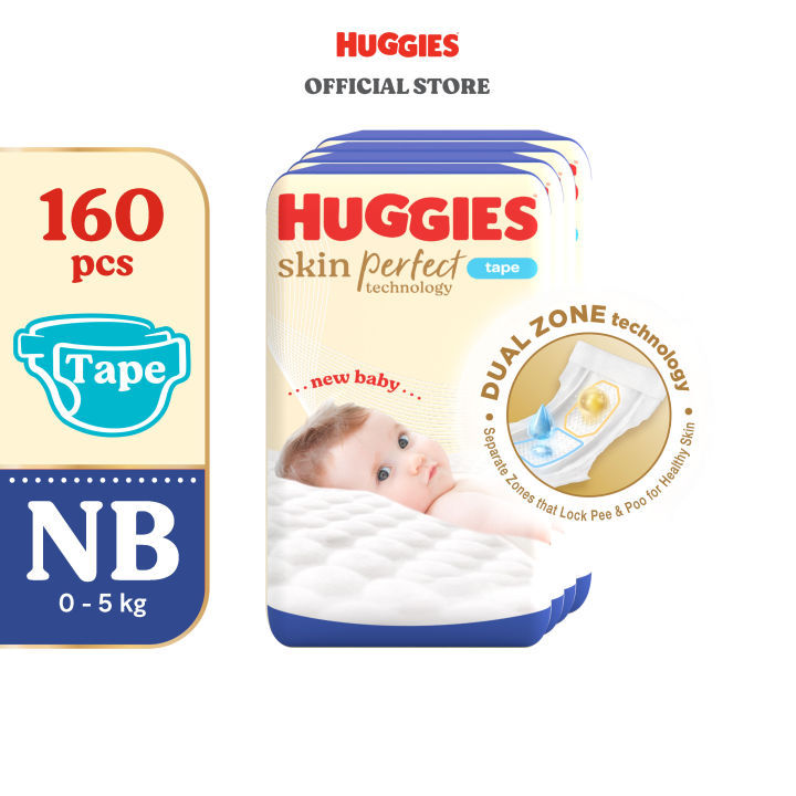 Huggies Skin Perfect Diaper Newborn 160 pcs Lazada PH