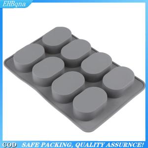 [COD] Silicone cake mold hand soap mold 8-hole Oval mold jelly mold soap mold