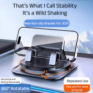 2025 Central Control Instrument Panel Car Mobile Phone Holder 360 Degree Rotating Sticky Suction Cup Car Home Navigation Support 360 度旋转仪表盘手机支架