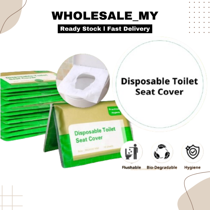 Flushable Disposable Toilet Seat Cover l One Time Toilet Bowl Pad l