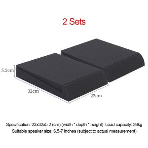 OKKFINE 1/2Sets Shock Absorbing Speakers Isolation Pad Remove Resonance Sound-absorbing Shockproof Mat  Hardened Silent Sponge Pad Desktop Monitor Speaker