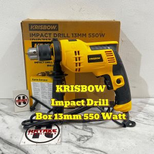 KRISBOW IRIDZ13 Original Bor 13MM Impact Drill Mesin Bor Listrik Besi Batu Kayu 13mm 550 Watt