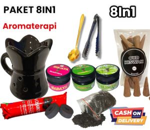 Paket 8in1 Prapen kerami+bukhur nusantara 3 pcs+areng magic plus capitan bukhur dan sendok bukhur