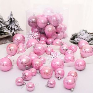 SWEET Creative 37 pcs Colorful New Year Crafts DIY Party Supplies Hanging Ornament Ball Xmas Tree Ornaments Christmas Decor Christmas Balls Tree Pendants