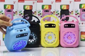 LM-376 portable speaker bluetooth FM/TF/USB/AUX/led Flashing lights LM376