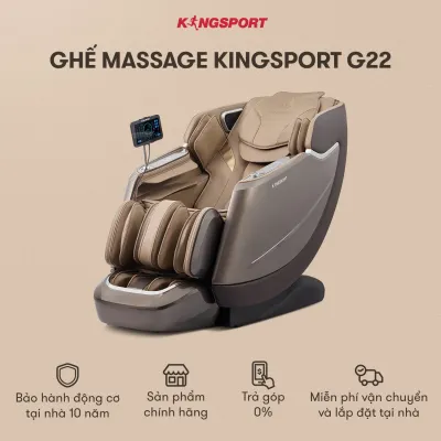 CHỈ GIAO MIỀN BẮC | Ghế massage KINGSPORT Deluxe G22 Công Nghệ Massage Kingtech Touch Pro với 12 Bài Massage Chuyên Nghiệp kết hợp Massage Kéo Giãn Toàn Thân