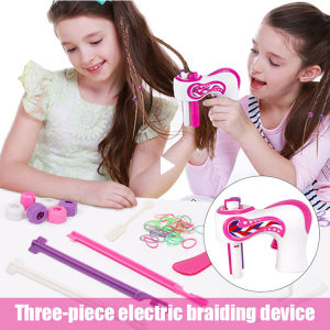Available Women Girls Kids Automatic Twist Braid Knitted Electric Hair Braider Plait Twist Styling DIY Braiding Machine Quick Braid Tool