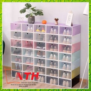 Hộp Đựng Giày Nắp Nhựa Cứng Trong Suốt Nam Nữ