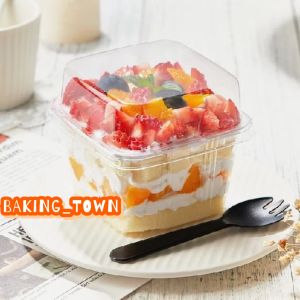 10pcs - 250ml korean dessert box Premium box cup mika dessert tiramisu salad puding kotak kue
