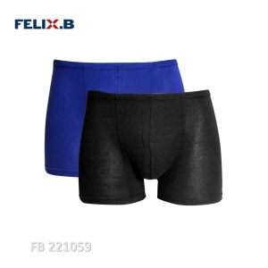 Felix.B Celana Dalam Boxer Pria Shorty 2in1 FB 221059 Isi 2 Pcs Karet Kecil