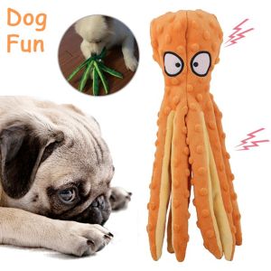 ER52858 Octopus Quack Sound Sounder Teeth Cleaning Tool Squeaker Dog Supplies Dog Toy Pet Product Chew Toy Stuffed Plush