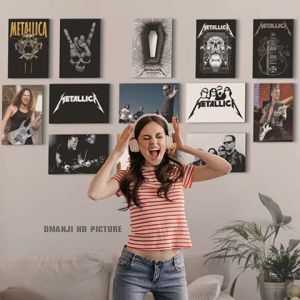Poster Kayu Band Metallica & Dekorasi Dinding Cafe