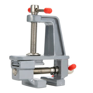 【Free Gloves】Bench Vise Exquisite Hard Aluminium Alloy Multipurpose Clamp-on Table Vise Mini Adjustable Fixed Electric Small Table Bench Vise 360° Rotatable Grinder Rotary Hand Drill Suction Cup Fixed Frame Hand Tool