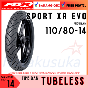 FDR Ban Motor Sport XR Evo 110/80-14 Tubeless TL Ban Motor Metic Free Pentil