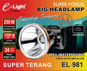 SENTER KEPALA SUPER TERANG BESAR 250W EL 981