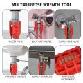(Local Seller)KEBETEME 14 In 1 Faucet Sink Wrenches Multifunction Sink Faucet Key Plumbing Pipe Wrench Anti-slip Kitchen Repair Plumbing Tool Bathroom Wrenches Sets. 