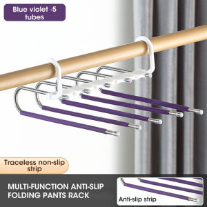 Folding Pant Hanger Trouser Rack Stainless Steel Multifunction Shelves Closet Storage Hangers For Clothes Wardrobe Organizer