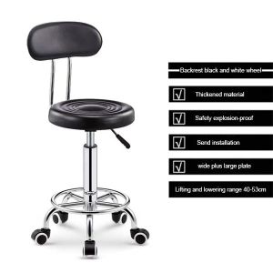 Bar stool chair high Household vanity chair stool With backrest Round Swivel bar chair stool