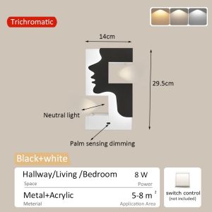 Indoor Wall Lamps Stairs Sensor Wall Light Modern Design Bedside Wall Light Night Lights for Bedroom