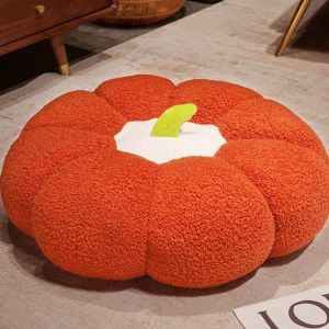 LENMAX. Soft Plush Pumpkin Cushion Thickened Round Seat Cushion Cute Comfortable Tatami Seat Pad Home Decor