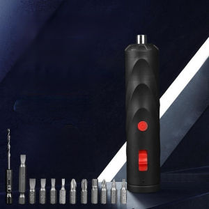 Mini Screwdriver Set Compact Cordless Electric High Torque 15 Piece Handheld Micro Drill Kit DIY Tool